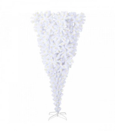 vidaXL Artificial Christmas Tree with Stand White 240 cm PVC and Steel