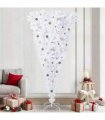 vidaXL Artificial Christmas Tree with Stand White 240 cm PVC and Steel