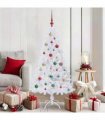 vidaXL Artificial Christmas Tree White 150 cm PVC and Steel