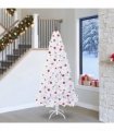 vidaXL Artificial Christmas Tree White 240 cm PVC and Steel