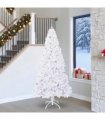 vidaXL Artificial Christmas Tree White 240 cm PVC and Steel