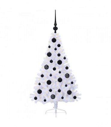 vidaXL Artificial Christmas Tree White 120 cm PVC and Steel