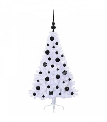 vidaXL Artificial Christmas Tree White 120 cm PVC and Steel
