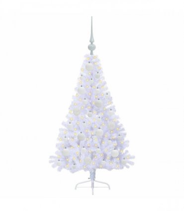 vidaXL Artificial Christmas Tree White 120 cm PVC and Steel