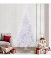 vidaXL Artificial Christmas Tree with Stand White 240 cm PVC and Steel
