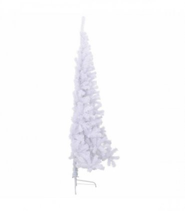 vidaXL Artificial Christmas Tree with Stand White 240 cm PVC and Steel