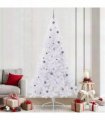 vidaXL Artificial Christmas Tree White 240 cm PVC and Plastic
