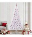 vidaXL Artificial Christmas Tree White 240 cm PVC and Plastic
