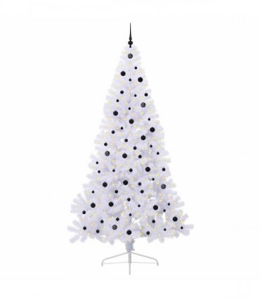 vidaXL Artificial Christmas Tree White 240 cm PVC and Plastic