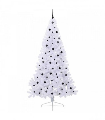 vidaXL Artificial Christmas Tree White 240 cm PVC and Plastic