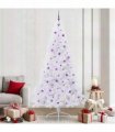 vidaXL Artificial Christmas Tree White 240 cm PVC and Plastic