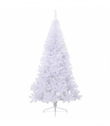 vidaXL Artificial Christmas Tree White 240 cm PVC and Plastic