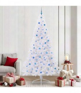 vidaXL Artificial Christmas Tree White 240 cm PVC and Plastic