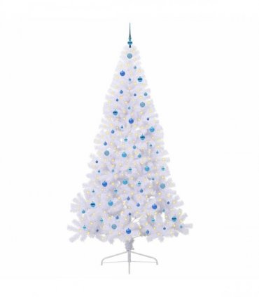 vidaXL Artificial Christmas Tree White 240 cm PVC and Plastic