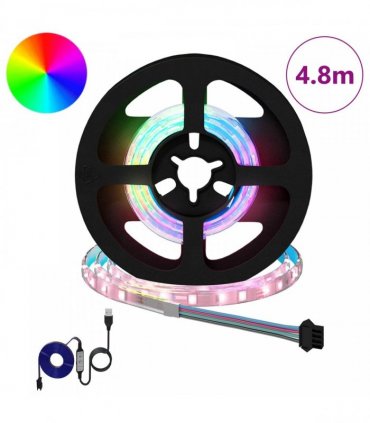 vidaXL LED Strip 12 pcs Black and Transparent Copper and Plastic