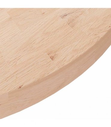 vidaXL Round Table Top Ø90x4 cm Untreated Solid Wood Oak