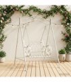 vidaXL Swing Bench Steel 113 x 121.5 x 168 cm Antique White