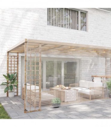 vidaXL Plant Cover 6 x 8 m PVC Transparent
