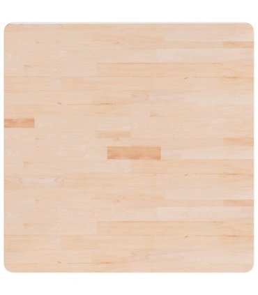 vidaXL Square Table Top 80x80x4 cm Untreated Solid Wood Oak
