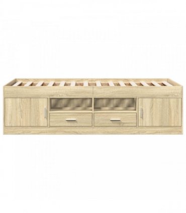 vidaXL Bed Frame with Storage Sonoma Oak 80 x 200 cm Engineered Wood