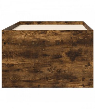 vidaXL Bed Frame with Storage Smoked Oak 80 x 200 cm Engineered Wood