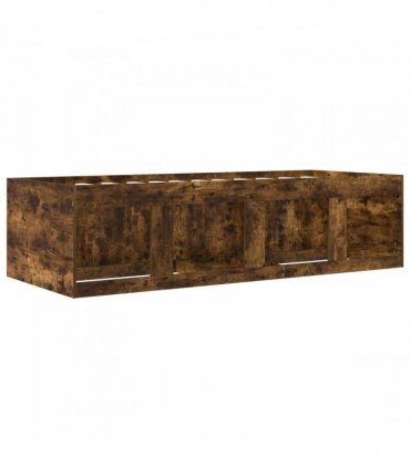 vidaXL Bed Frame with Storage Smoked Oak 80 x 200 cm Engineered Wood