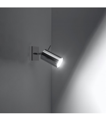 Ceiling lamp steel Ring modern Design GU10 40W chrome steel 12x16x16 cm