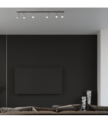 Ceiling lamp steel Ring modern Design GU10 40W chrome steel 12x16x16 cm