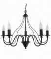 Chandelier steel black 60/60/80 cm Minerwa modern Design E14 elegant candles