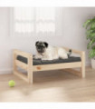 Dog Bed 65.5x50.5x28 cm Solid Pine Wood