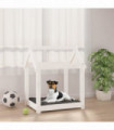 Dog Bed White 61x50x70 cm Solid Wood Pine