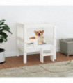 Dog Bed White 55.5x53.5x60 cm Solid Wood Pine