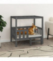 Dog Bed Grey 95.5x73.5x90 cm Solid Wood Pine