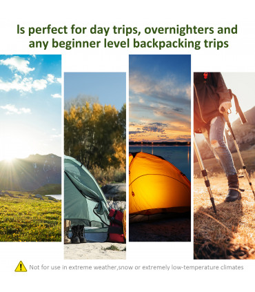 Camping Tent 4-8 Person 2 Room Green Taffeta Fabric 400L x 275W x 210Hcm