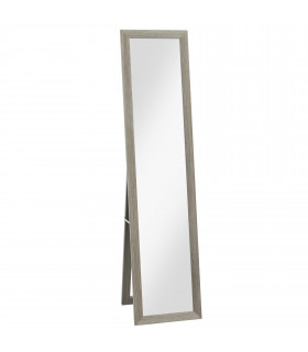 Full Length Mirror Grey MDF 37L x 3.8W x 157H cm Wall or Leaner Stand Mirror