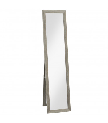 Full Length Mirror Grey MDF 37L x 3.8W x 157H cm Wall or Leaner Stand Mirror