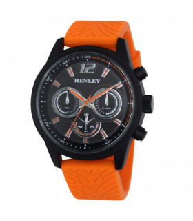 Sports Watch Black Large Silicone Strap Eye Dials Blue Red Yellow