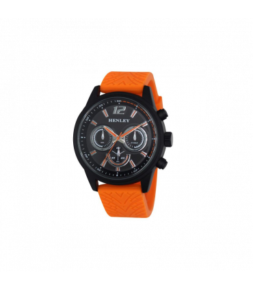 Sports Watch Black Large Silicone Strap Eye Dials Blue Red Yellow