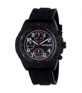 Watch Silicone strap Black Large Satin black sports dial Colourful soft strap