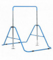 Kids Gymnastics Bar Steel Blue Adjustable Height Foldable Training Bar