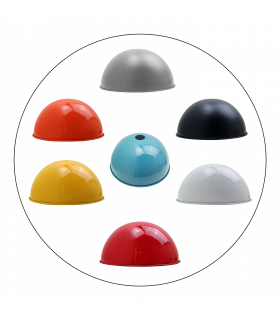 Ceiling Light Shade Pendant Dome Lampshade Iron White 40cm x 17cm LEDSone UK