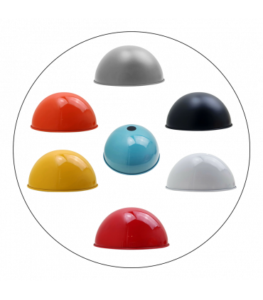 Ceiling Light Shade Pendant Dome Lampshade Iron White 40cm x 17cm LEDSone UK