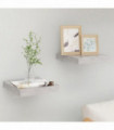 Floating Wall Shelves 2 pcs Concrete Grey 23x23.5x3.8 cm MDF