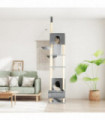 Floor to Ceiling Cat Tree Light Grey 277-303 cm