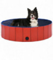 Foldable Dog Swimming Pool Red 120x30 cm PVC