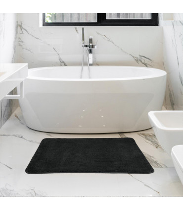 MICROFIBER BATH MAT 50X80cm DARK GREY Ultra Soft Water Absorbent Non-Slip Mats