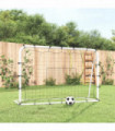 Football Goal with Net White&Black 184x61x123 cm Steel&PE