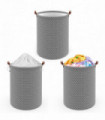 Laundry Basket Storage Sorter with Drawstring Lid- Star, Thick canvas fabric