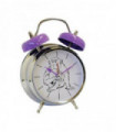 Alarm Clock Purple 11.5cm x 7cm x 7cm Unisex Monkey Sounding Voice Double Bell