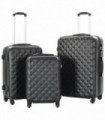 Hardcase Trolley Set 3 pcs Black ABS